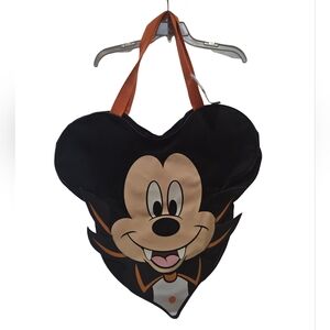 Disney Parks Happy Halloween VAMPIRE MICKEY Large Canvas Tote Bag NEW *READ*
